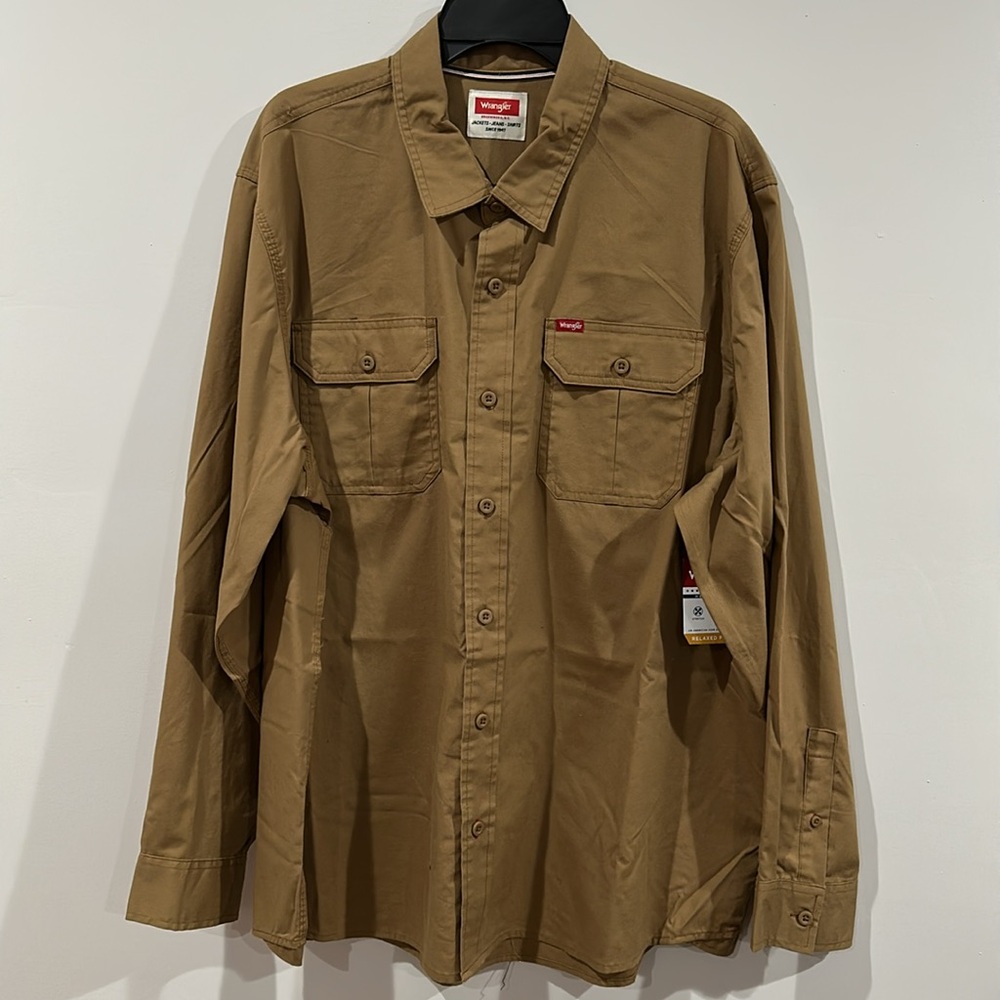 Wrangler Men's Relaxed Fit Long Sleeve Woven Shirt Size XL